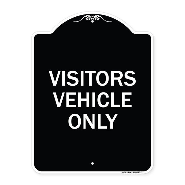 Reserved Parking Visitor Vehicles Heavy-Gauge Aluminum Architectural Sign, 24